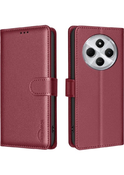 Xiaomi Poco C75 4g Pu Deri Manyetik Cüzdan Kart Tutucu Için Flip Case (Yurt Dışından)