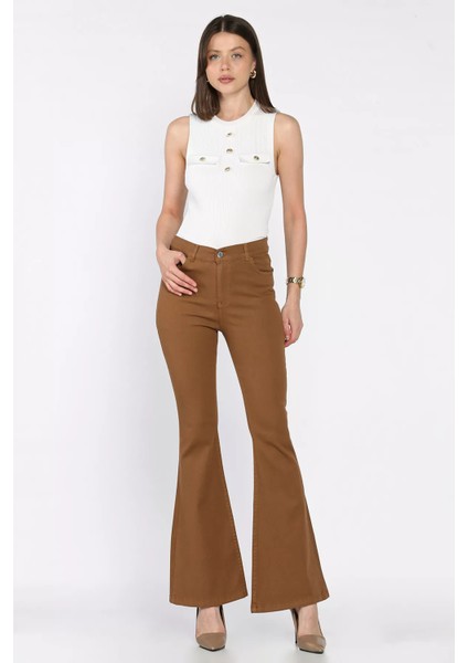 Ispanyol Paça Likralı Kadın Gabardin Pantolon P-00012118 fiyatları