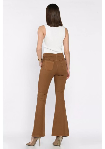 Ispanyol Paça Likralı Kadın Gabardin Pantolon P-00012118 modelleri