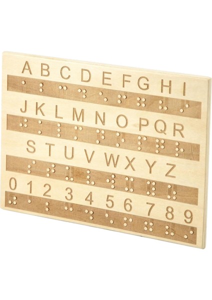 Artan Noktalı Ahşap Braille Tahtası, Yeni Başlayan Öğrenciler Için Kolay Taşınabilir Klavye Eğitim Enstrümanı (Yurt Dışından)