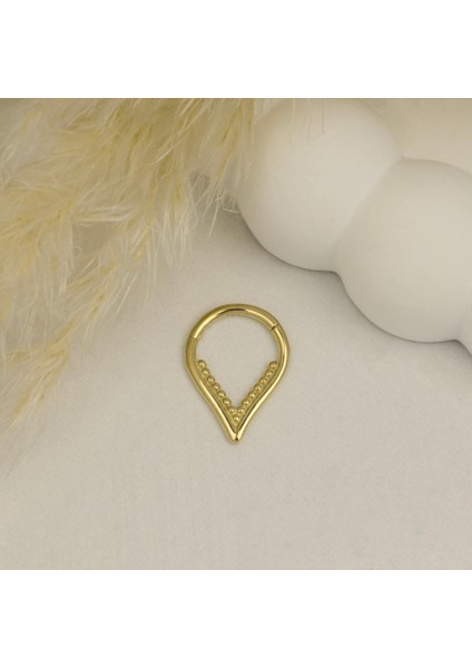 14 Ayar Altın Minimal Halka Piercing