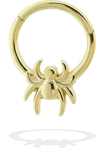 14 Ayar Altın Örümcek Minimal Halka Piercing