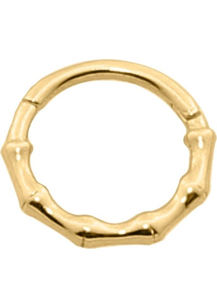 14 Ayar Altın Kemik Model Minimal Halka Piercing