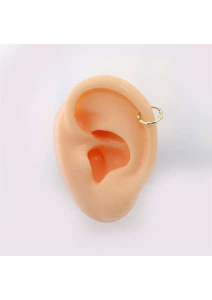 14 Ayar Altın Kemik Model Minimal Halka Piercing