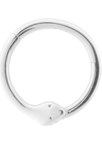 14 Ayar Altın Yılan Motifli Minimal Halka Piercing