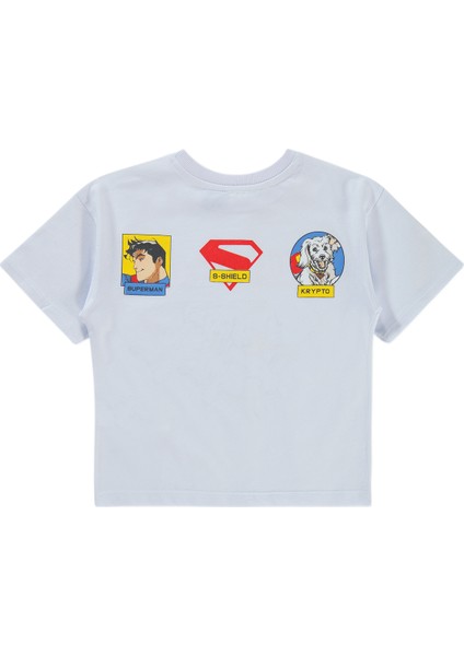 Süperman Erkek Çocuk Tişört 2-5 Yaş Beyaz fiyatları