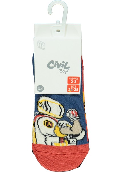 Erkek Çocuk 3'lü Babet Çorap 2-12 Yaş Standart