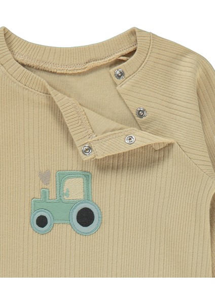 Erkek Bebek Sweatshirt 6-18 Ay Sütlükahve modelleri