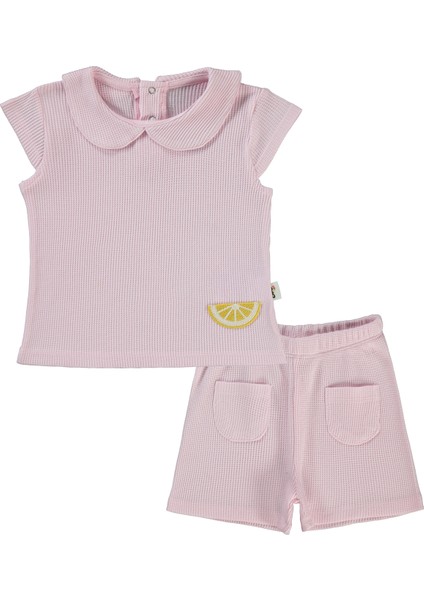 Kız Bebek Şortlu Takım 6-18 Ay Pembe