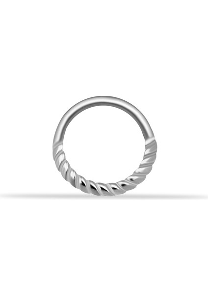 14 Ayar Altın Burgulu Minimal Halka Piercing