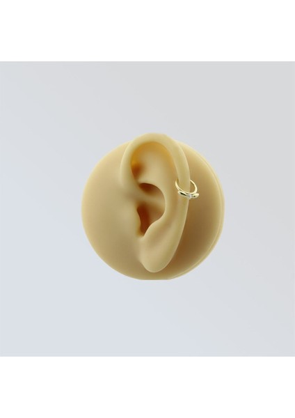 14 Ayar Altın Taşlı Halka Piercing