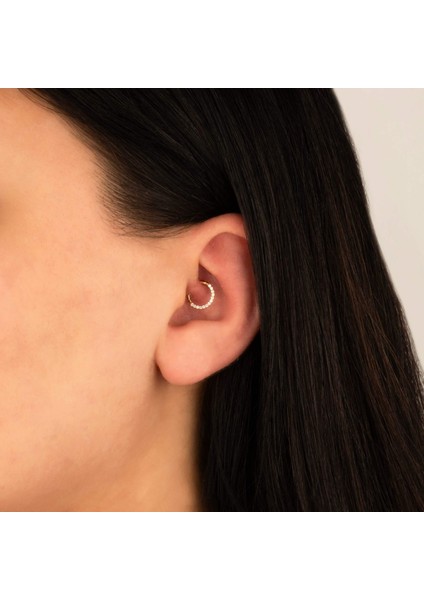 14 Ayar Altın 13 Taşlı Minimal Halka Piercing fiyatları