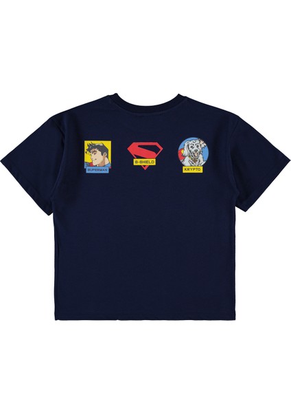 Süperman Erkek Çocuk Tişört 6-9 Yaş Lacivert fiyatları