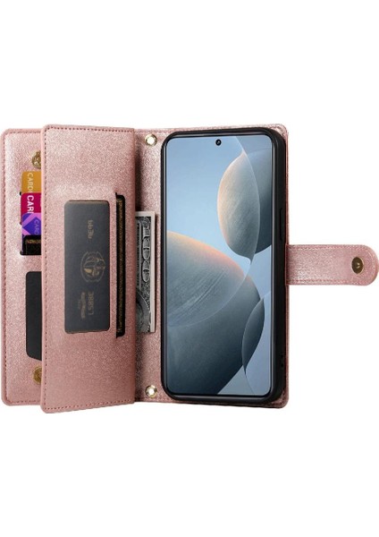 Xiaomi Poco F7 Pro Iş Crossbody Kayış Standı Cüzdan Için Flip Case (Yurt Dışından)