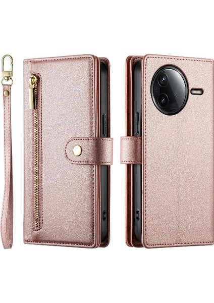 Xiaomi Poco F7 Pro Iş Crossbody Kayış Standı Cüzdan Için Flip Case (Yurt Dışından)