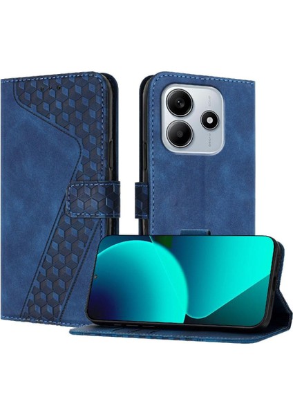 Xiaomi Redmi Note 14 4g Kickstand Flip Folio Manyetik Kart Için Telefon Kılıfı (Yurt Dışından)
