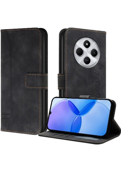 Xiaomi Poco C75 Flip Folio Cüzdan Manyetik Kapatma Kartı Pu Için Telefon Kılıfı (Yurt Dışından)