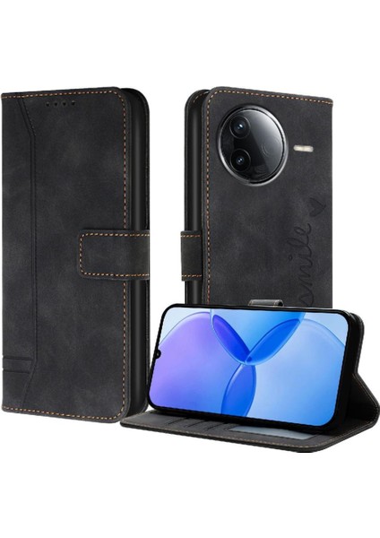 Xiaomi Poco F7 Pro Manyetik Kapatma Kart Yuvaları Için Telefon Kılıfı Kapak Pu (Yurt Dışından)