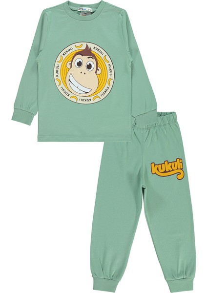 Erkek Çocuk Pijama Takımı 2-5 Yaş Soft Haki