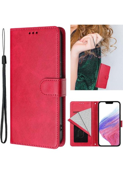 Xiaomi Poco M6 4g Kart Tutucu Manyetik Cüzdan Için Klasik Tarzı Flip Case (Yurt Dışından)
