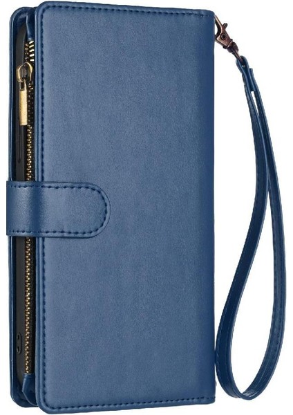 Xiaomi Poco F7 Ultra Pu Deri Cüzdan Fermuar Kart Yuvaları Için Kılıf Folio (Yurt Dışından)