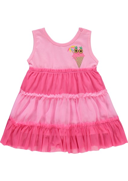 Kız Bebek Elbise 6-18 Ay Pembe