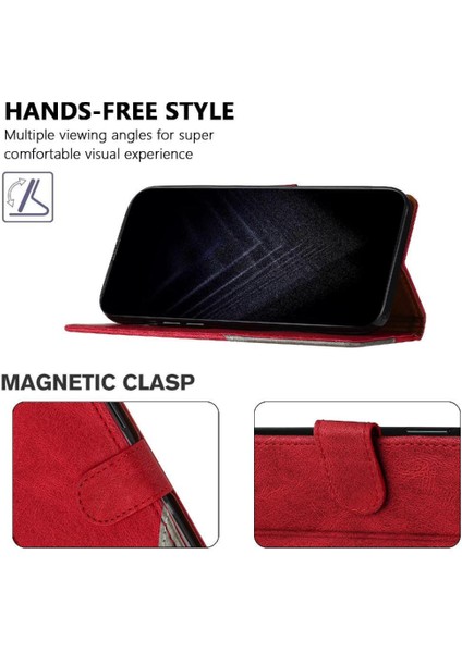Xiaomi Redmi Not 14 Pro Için Kılıf 4g Pu Deri Kart Yuvaları Kapak Cüzdan (Yurt Dışından)