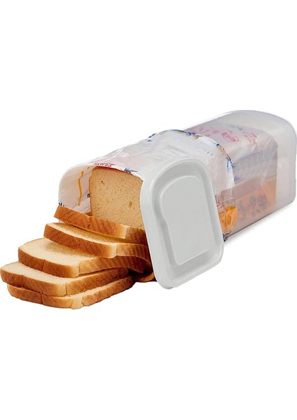 Şeffaf Ekmek Kutusu Plastik Taze Tutma Tost Saklama Tutucusu Kapaklı Ekmek Gevreği Ekmek Saklama Kabı, A (Yurt Dışından)