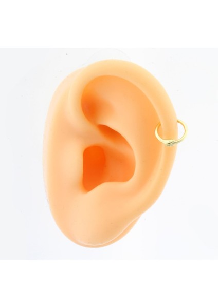 14 Ayar Altın Yılan Motifli Minimal Halka Piercing
