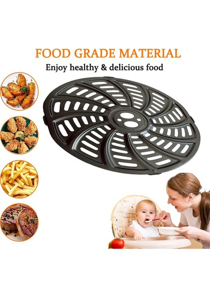 Delikli Ev Rafı Yedek Parçaları Bulaşık Makinesi Hava Fritözü Izgara Tava Tepsisi Instant Pot 6qt Gourmia GAF698/GAF686 (Yurt Dışından)