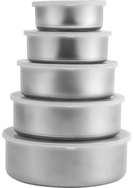 5 Adet Paslanmaz Çelik Gıda Kabı Mühürlü Crisper Saklama Öğle Yemeği Kutusu Kaseleri Kapaklı Gıda Saklama Kutusu Öğle Yemeği Kutusu Kasesi (Yurt Dışından) fiyatları