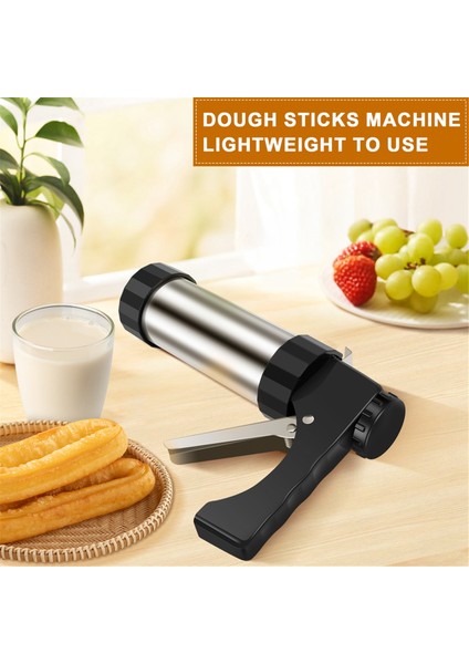 Churrera Churro Yapım Makinesi Paslanmaz Çelik Churro Yapım Seti 3 Farklı Uç Boru Nozulu Boş (Yurt Dışından)