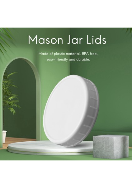 10 Adet Plastik Saklama Kapakları 86MM Standart Normal Ağızlı Kavanoz Şişesi Için Yivli Kapaklar (Yurt Dışından)