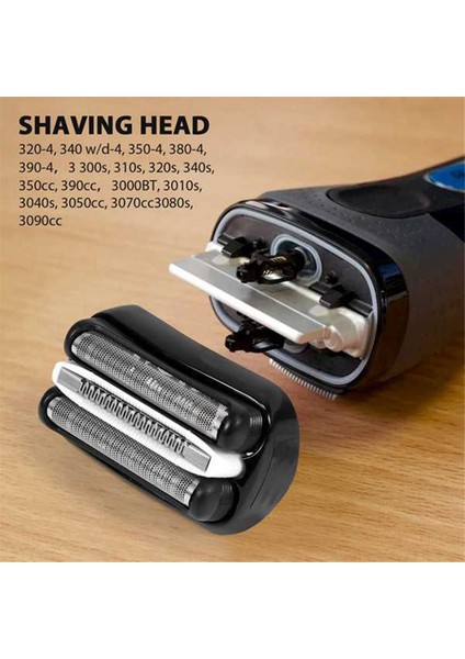 Braun Series 3 301S 310S 320S 330S 340S 360S 380S 3000S 3020S 3040S 3080S Için 32B Tıraş Makinesi Başlığı Yedeği (Yurt Dışından)