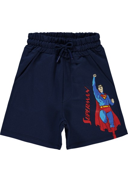 Süperman Erkek Çocuk Kapri 2-5 Yaş Lacivert