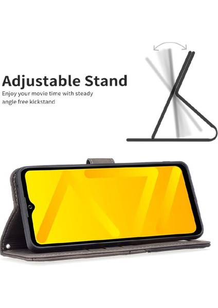 Xiaomi Poco C75 Kart Tutucu Kickstand Darbeye Dayanıklı Manyetik Pu Için Flip Case (Yurt Dışından)