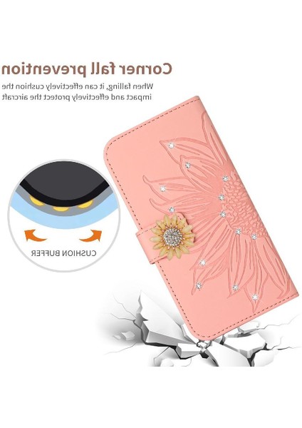 Xiaomi Redmi Not Için Flip Case 14 Pro 4g Deri Cüzdan Ayçiçeği ile Bir (Yurt Dışından)