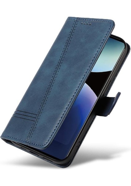 Kredi Kartı Yuvası ile Xiaomi Redmi Not 14 Pro 4g Için Filp Durumda Preslenmiş Pu (Yurt Dışından)