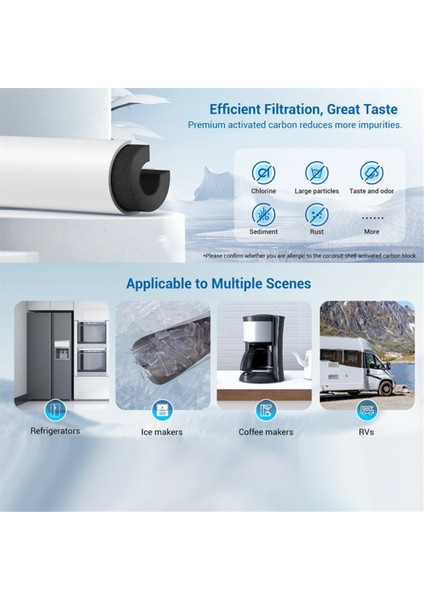 DA29-10105J Sıralı Su Filtresi Buzdolabı Filtre Elemanı Hindistan Cevizi Kabuğu Aktif Karbon Çubuk Filtre Elemanı 1 Adet (Yurt Dışından) fırsatları