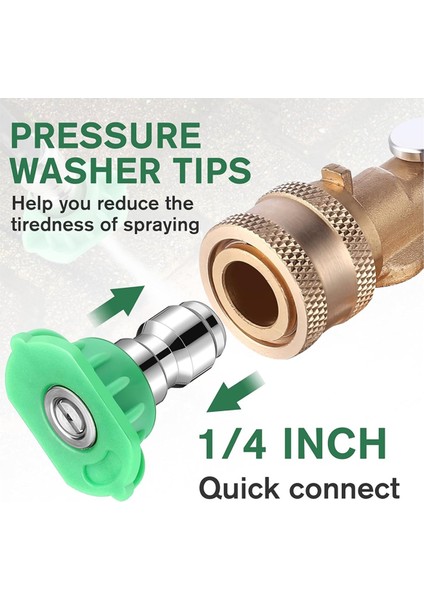 10 Paket 1/4 Inç Basınçlı Yıkama Makinesi Nozul Uçları Hızlı Bağlantı Güç Yıkama Makinesi Uçları Basınçlı Yıkama Makinesi Püskürtme Nozul Uçları Seti (Yurt Dışından) fırsatları