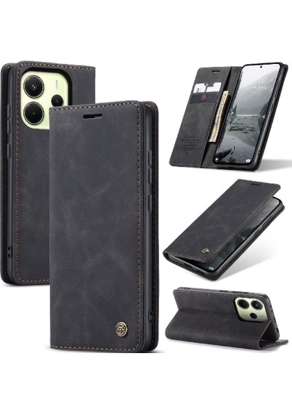 Xiaomi Redmi Note 14 4g Vintage Pu Deri Cüzdan Flip Folio Için Flip Case (Yurt Dışından)