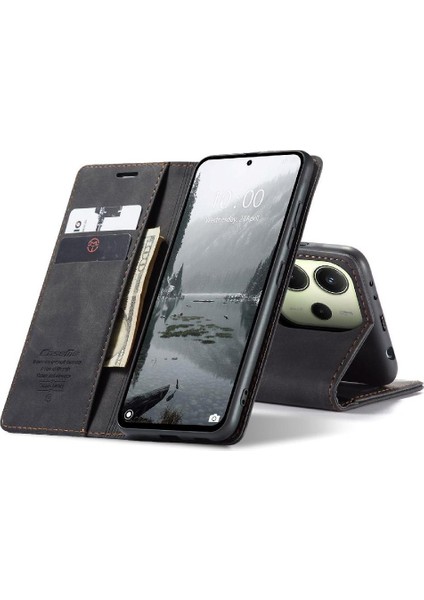 Xiaomi Redmi Note 14 4g Vintage Pu Deri Cüzdan Flip Folio Için Flip Case (Yurt Dışından)
