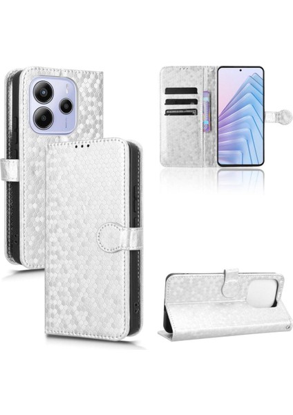 Xiaomi Redmi Note 14 4g Manyetik Toka Geometrik Desen Deri Için Kılıf (Yurt Dışından)