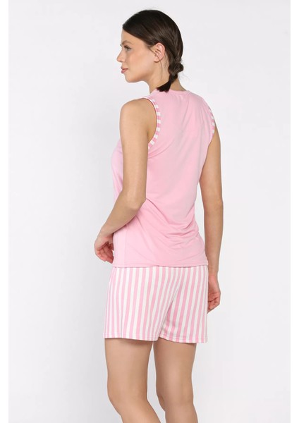 Kadın Çizgi Desenli Şortlu Pijama Takımı P-00017387 modelleri