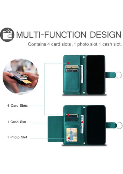 Xiaomi Redmi Note 14 Pro 5g Pu Deri Manyetik Kart Yuvaları Için Flip Case (Yurt Dışından)