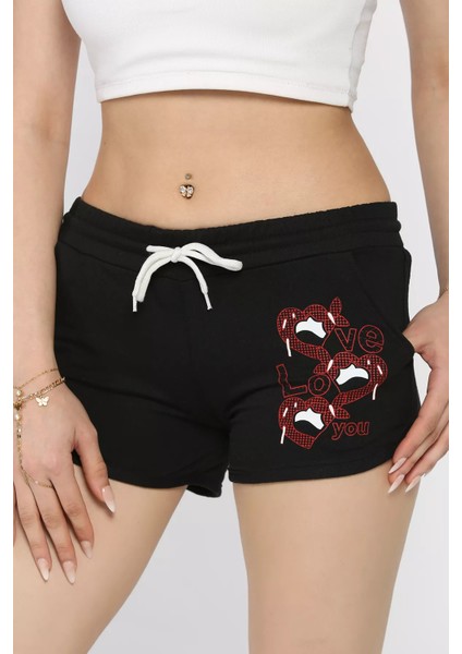 Baskılı Kadın Mini Şort P-00017281