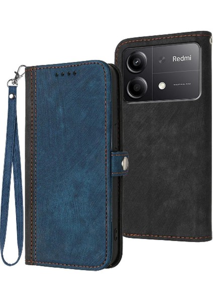 Kart Yuvası Standı Flip Folio Kitap Pu ile Xiaomi Poco X6 Neo 5g Için Kılıf (Yurt Dışından)