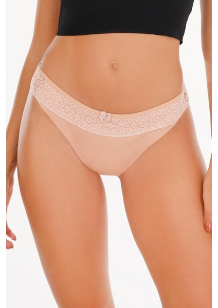 Kadın Lazer Kesim Dantelli Slip Külot 3'lü Paket Set - KTS3101