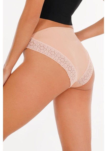 Kadın Lazer Kesim Dantelli Slip Külot 3'lü Paket Set - KTS3101