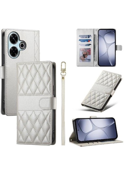 Xiaomi Poco M6 4g Cüzdan Zarif Deri Çanta Çift Sapanlar Için Flip Case (Yurt Dışından)